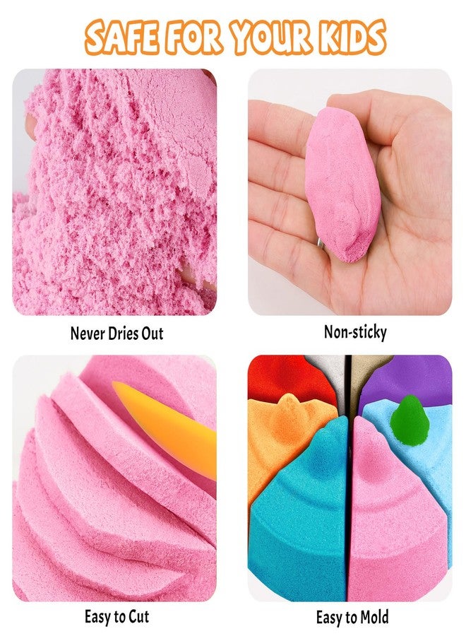 NiToy FlexiSand 2.2Lbs Play Sand, Never Dries Out-Fun for 3 Years and up Kids Bulk Refill for Sensory Sand Box Toys, Ideal for Shaping, Squeezing and Molding(Pink) - Image 2